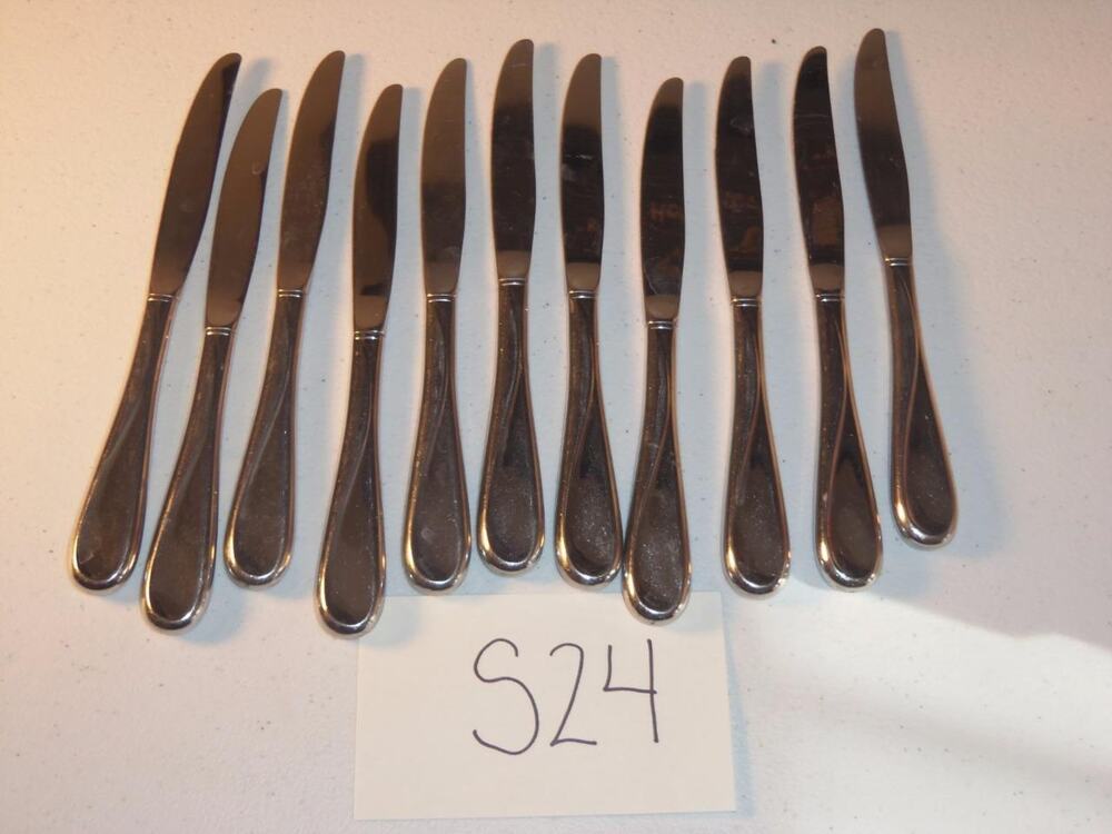 11 Oneida Flight Reliance Dinner Knives Knife Modern Hollow Stainless -0216S24